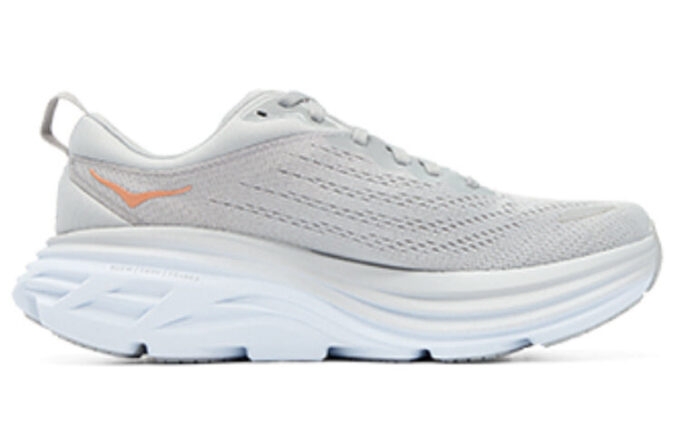 (WMNS) Bondi 8 Wide D ’Ljusgrå Orange’