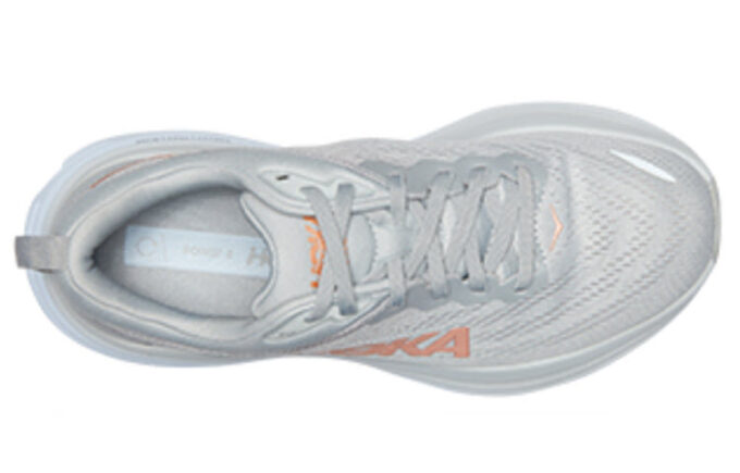 (WMNS) Bondi 8 Wide D ’Ljusgrå Orange’