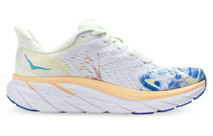 (WMNS) Clifton 8 Wide ’Vit Blå’