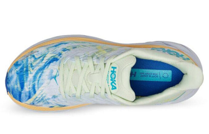 (WMNS) Clifton 8 Wide ’Vit Blå’